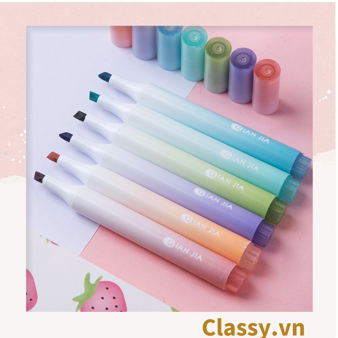  Classy Hộp 4 bút highlight, bút dạ quang, bút đánh dấu tiện lợi PK1536 