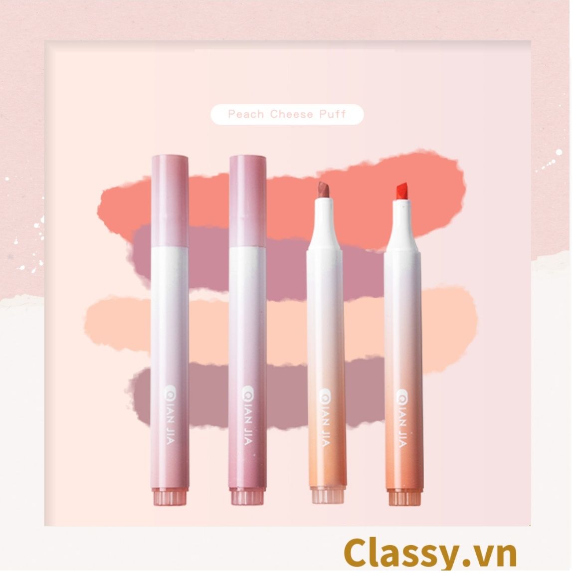 Classy Hộp 4 bút highlight, bút dạ quang, bút đánh dấu tiện lợi PK1536