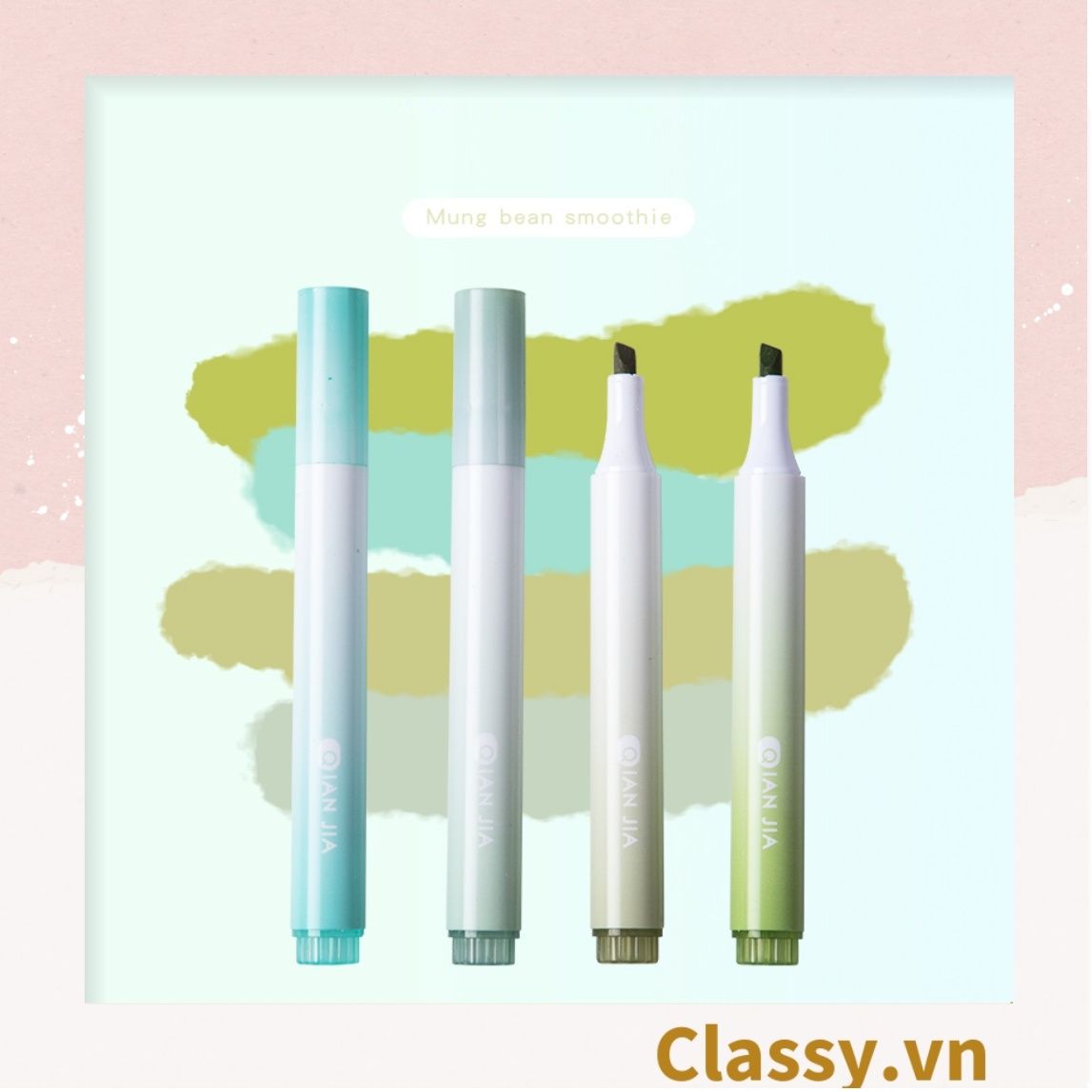 Classy Hộp 4 bút highlight, bút dạ quang, bút đánh dấu tiện lợi PK1536