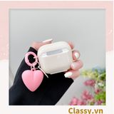  Classy Móc khóa trái tim đính kèm mặt cười màu pastel, móc khóa balo, điện thoại PK1539 