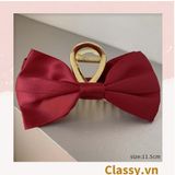  Classy Kẹp càng cua, kẹp tóc đính nơ bảng lớn, dễ tạo kiểu, không gây rụng tóc PK1554 