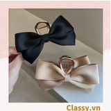  Classy Kẹp càng cua, kẹp tóc đính nơ bảng lớn, dễ tạo kiểu, không gây rụng tóc PK1554 