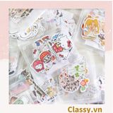  Classy Sticker trang trí mix ngẫu nhiên, dán laptop, điện thoại, sổ, bình nước nhiều họa tiết PK1559 