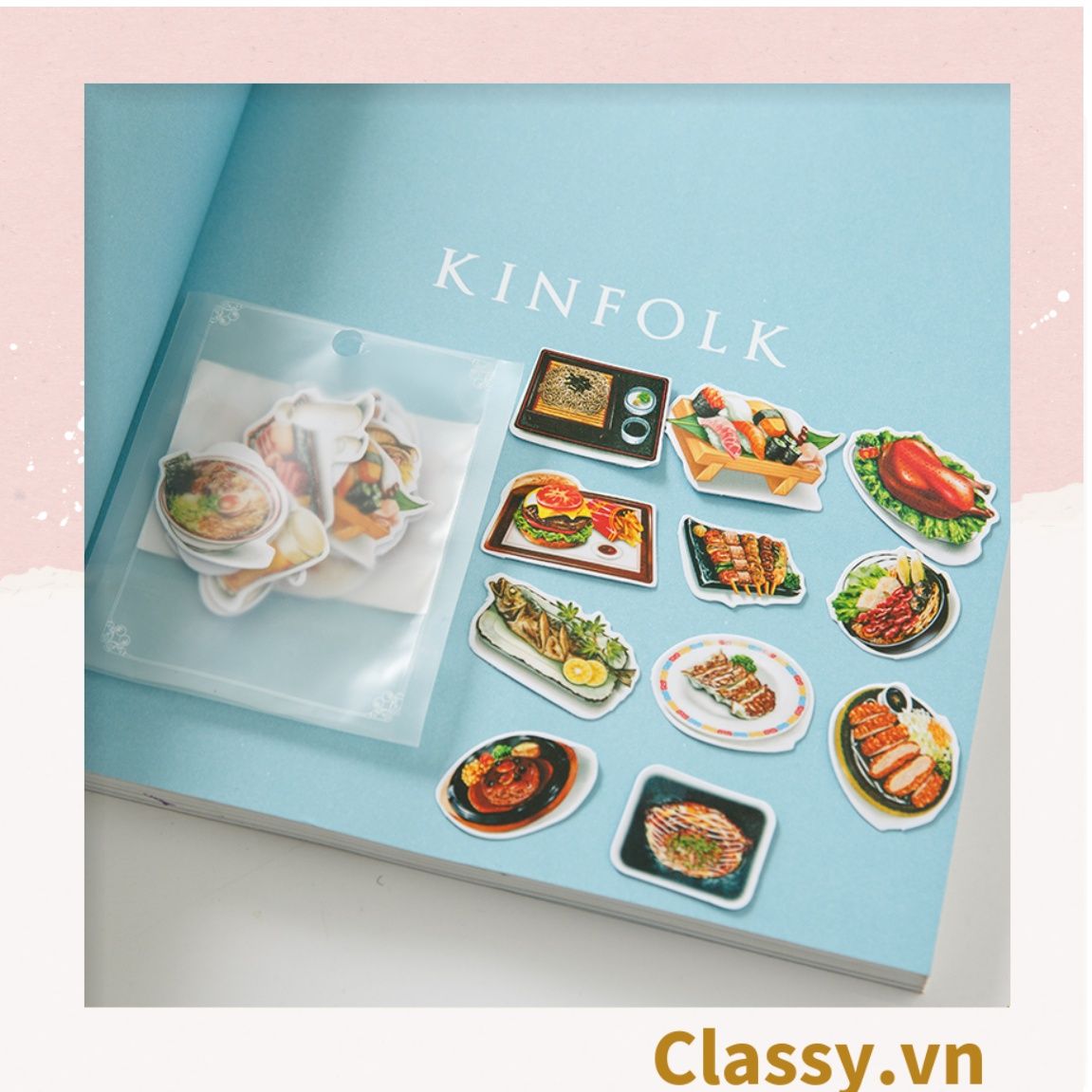  Classy Sticker trang trí mix ngẫu nhiên, dán laptop, điện thoại, sổ, bình nước nhiều họa tiết PK1559 