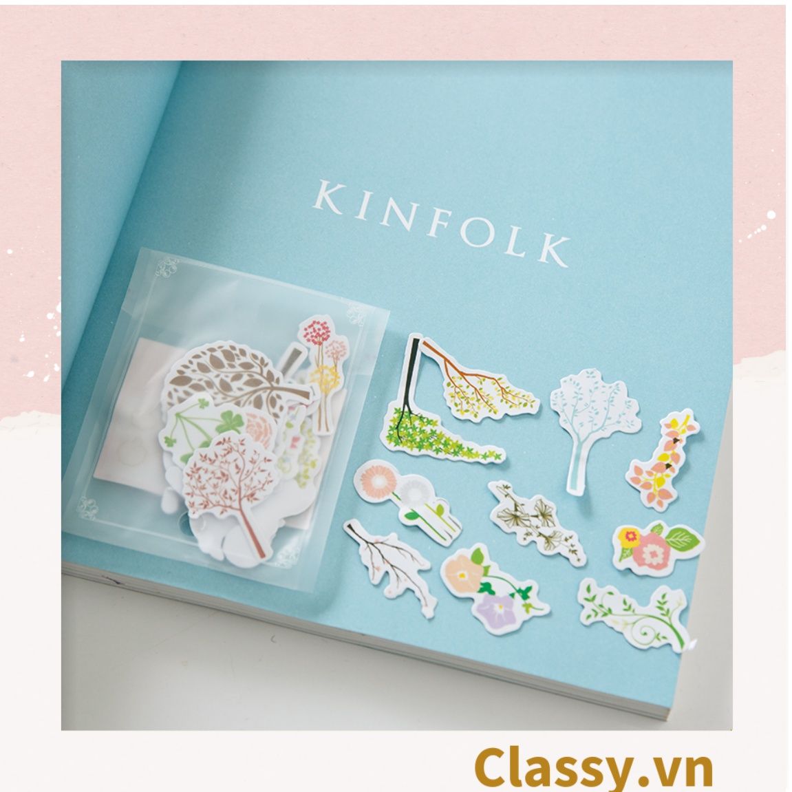 Classy Sticker trang trí mix ngẫu nhiên, dán laptop, điện thoại, sổ, bình nước nhiều họa tiết PK1559
