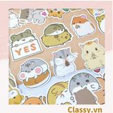  Classy Sticker trang trí mix ngẫu nhiên, dán laptop, điện thoại, sổ, bình nước nhiều họa tiết PK1559 