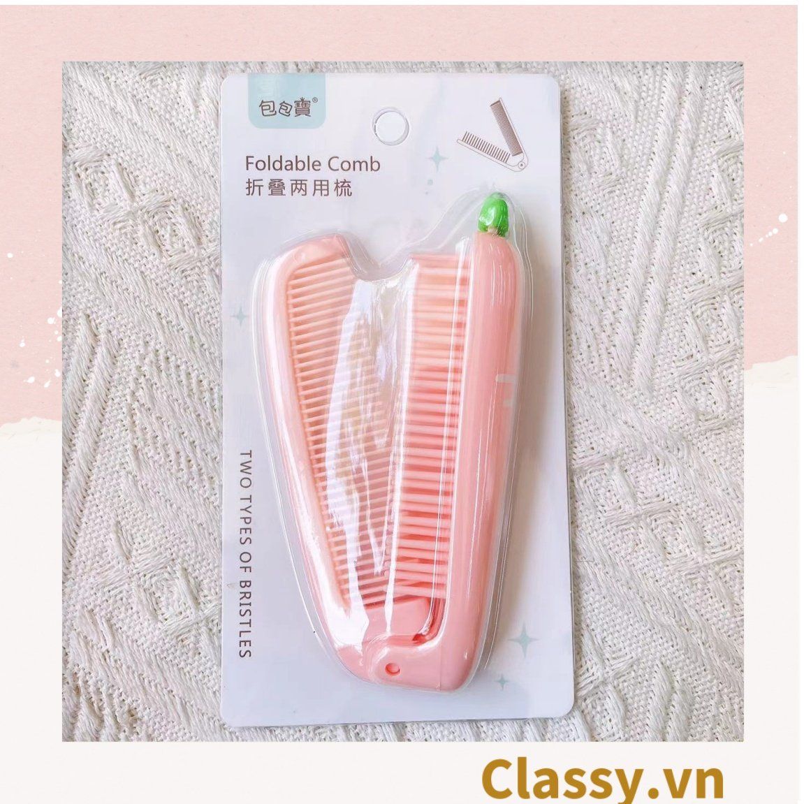 Classy Lược cầm tay mini 2 đầu, gấp gọn tiện lợi PK1566