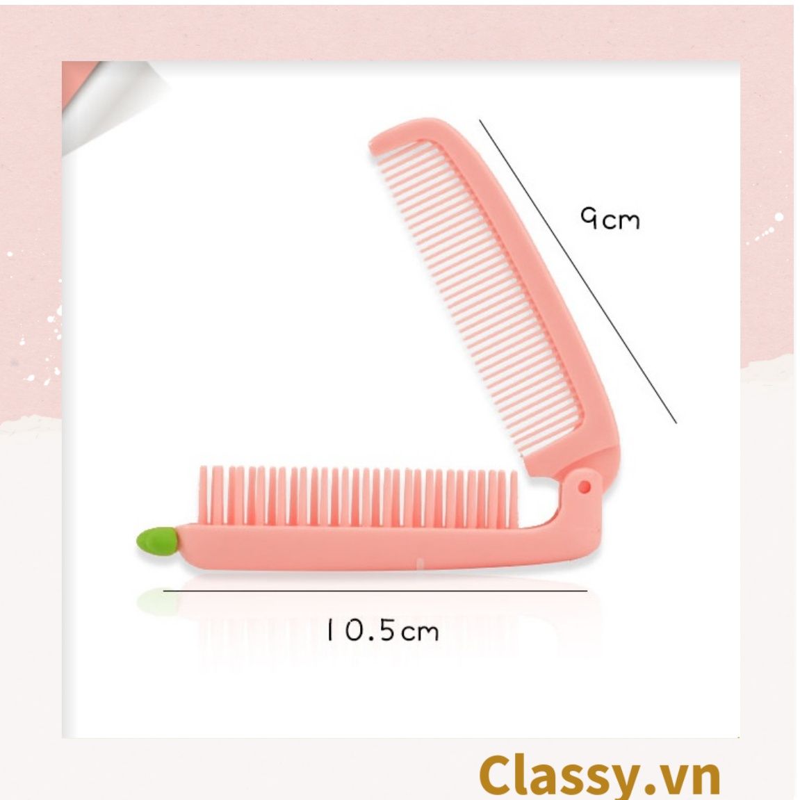  Classy Lược cầm tay mini 2 đầu, gấp gọn tiện lợi PK1566 