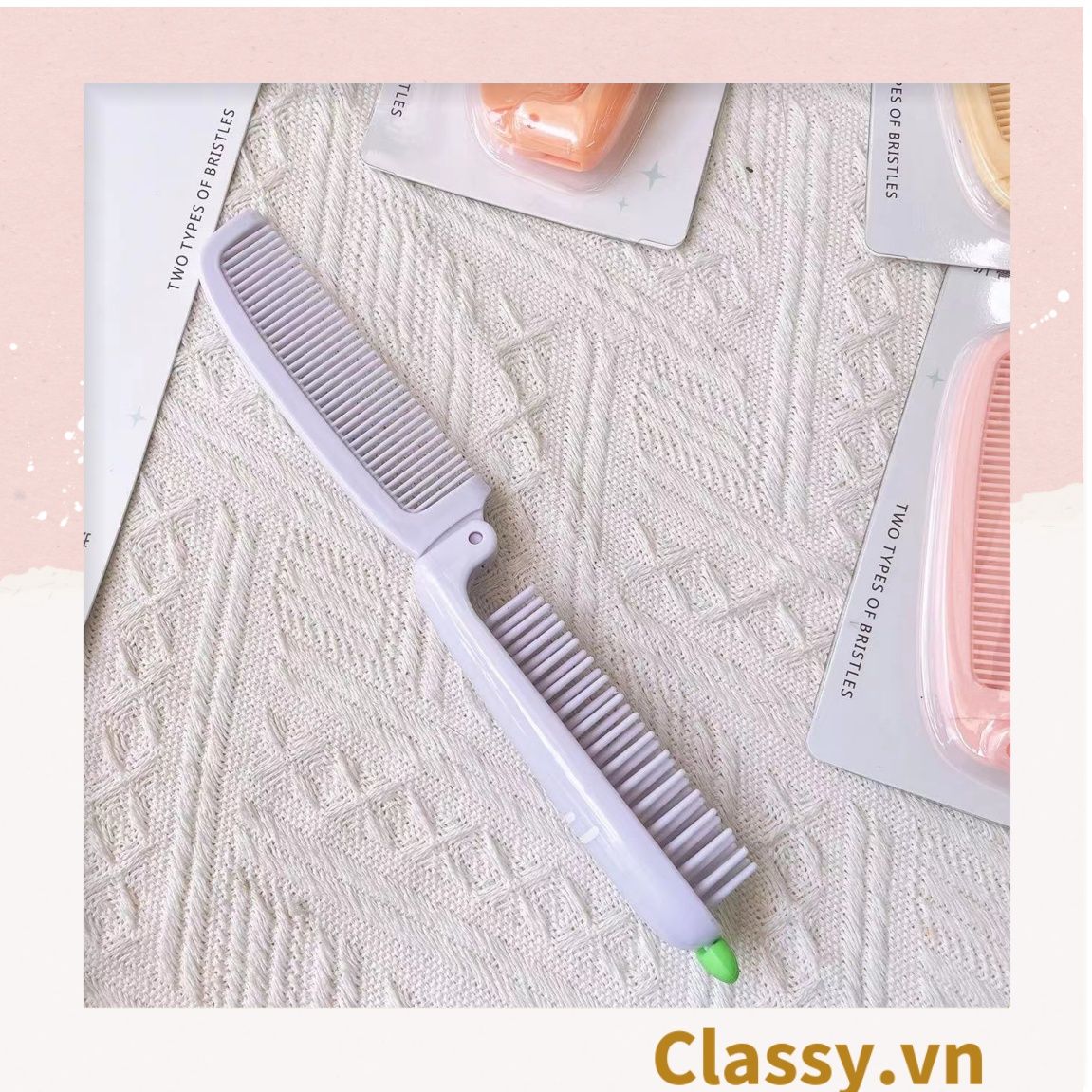  Classy Lược cầm tay mini 2 đầu, gấp gọn tiện lợi PK1566 