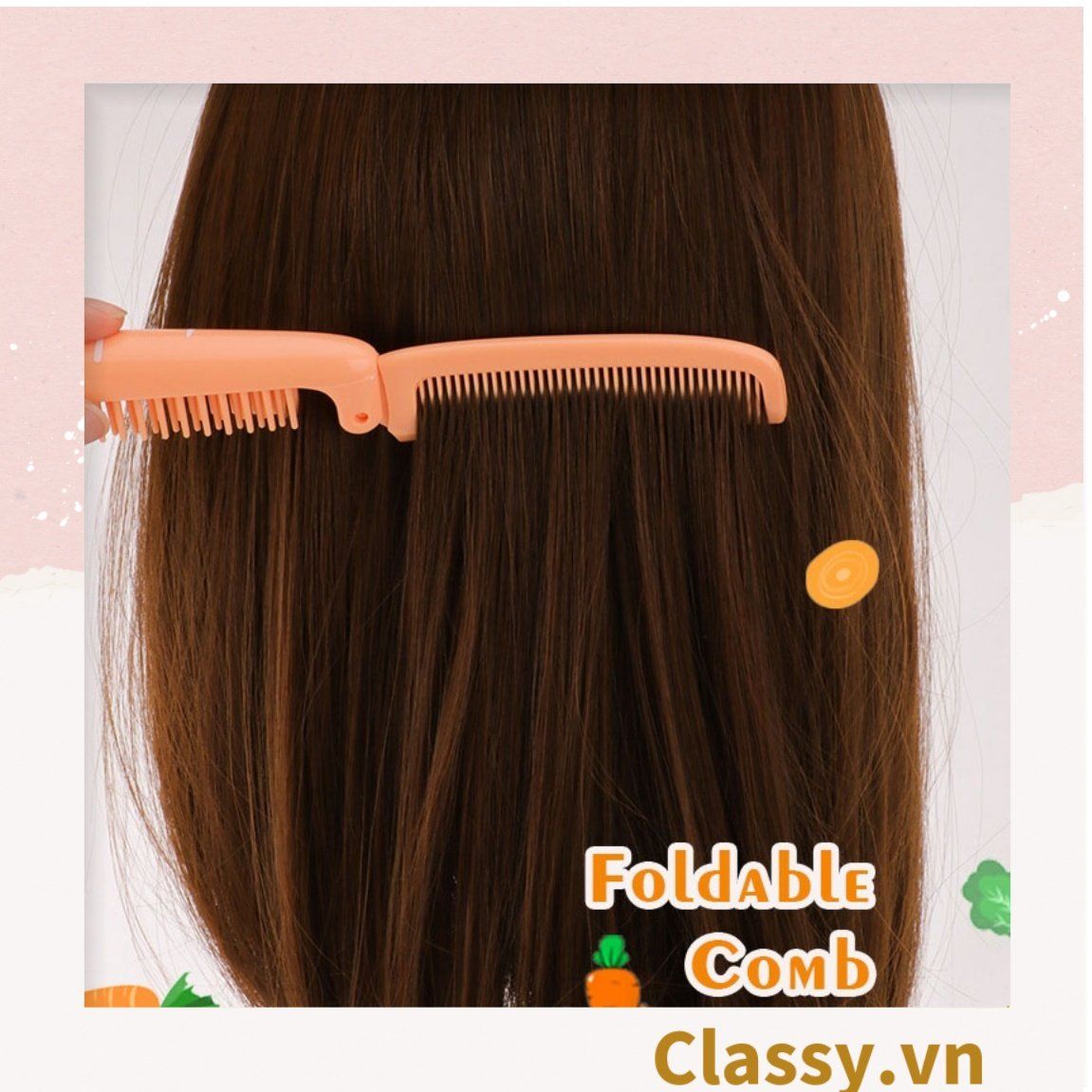Classy Lược cầm tay mini 2 đầu, gấp gọn tiện lợi PK1566