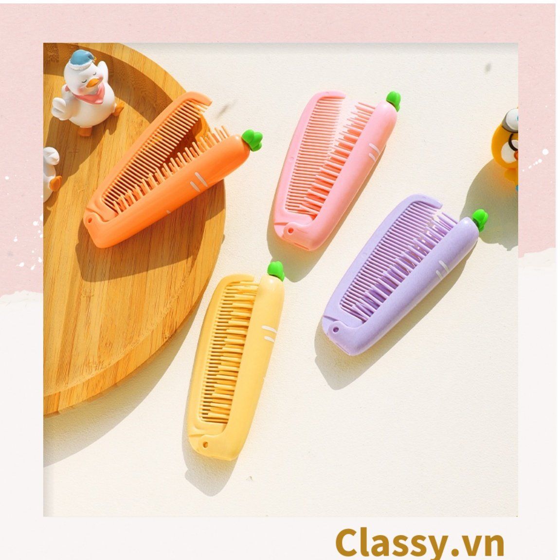 Classy Lược cầm tay mini 2 đầu, gấp gọn tiện lợi PK1566