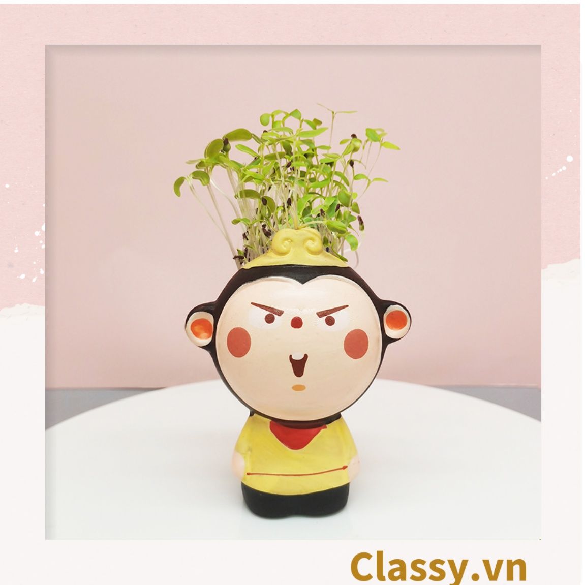  Classy Chậu cây mini hình thầy trò đường tăng siêu dễ thương PK1567 