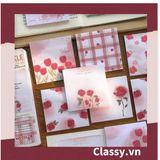  Classy Giấy ghi chú, giấy note họa tiết hoa phong cách hàn quốc PK1569 