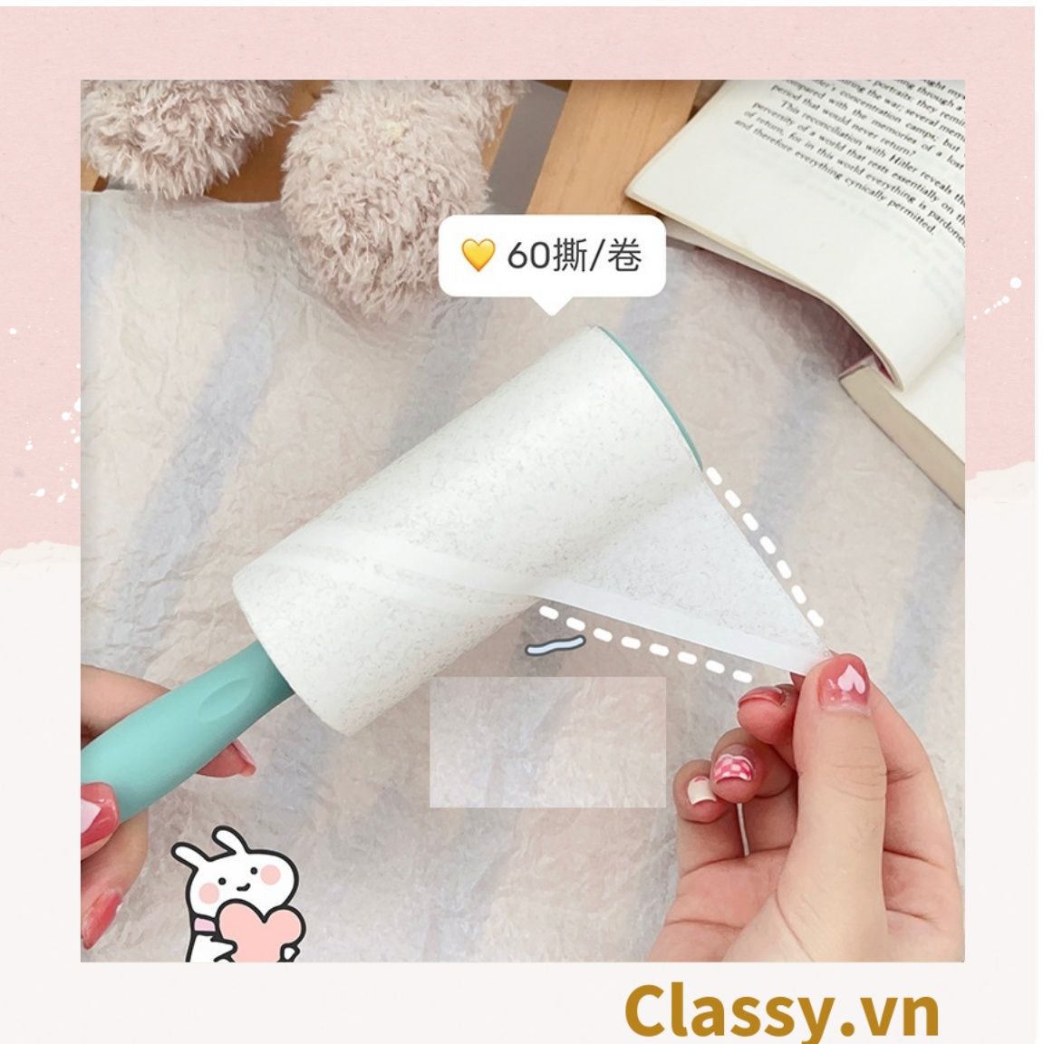  Classy Cây lăn bụi quần áo, ga giường, sofa, làm sạch lông chó mèo PK1571 