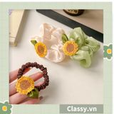  Classy Dây cột tóc, Scrunchies hoa hướng dương phong cách hàn quốc PK1575 