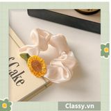  Classy Dây cột tóc, Scrunchies hoa hướng dương phong cách hàn quốc PK1575 