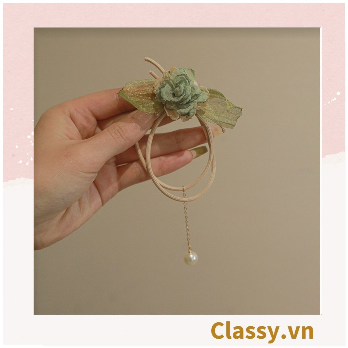 Classy Dây cột tóc, Scrunchies hoa hướng dương phong cách hàn quốc PK1575