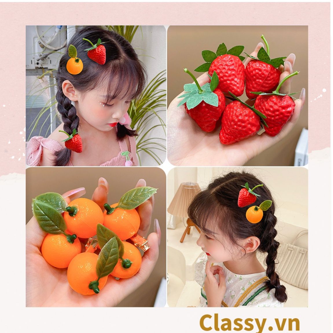  Kẹp tóc phong cách trái cây mùa hè Classy PK1578 