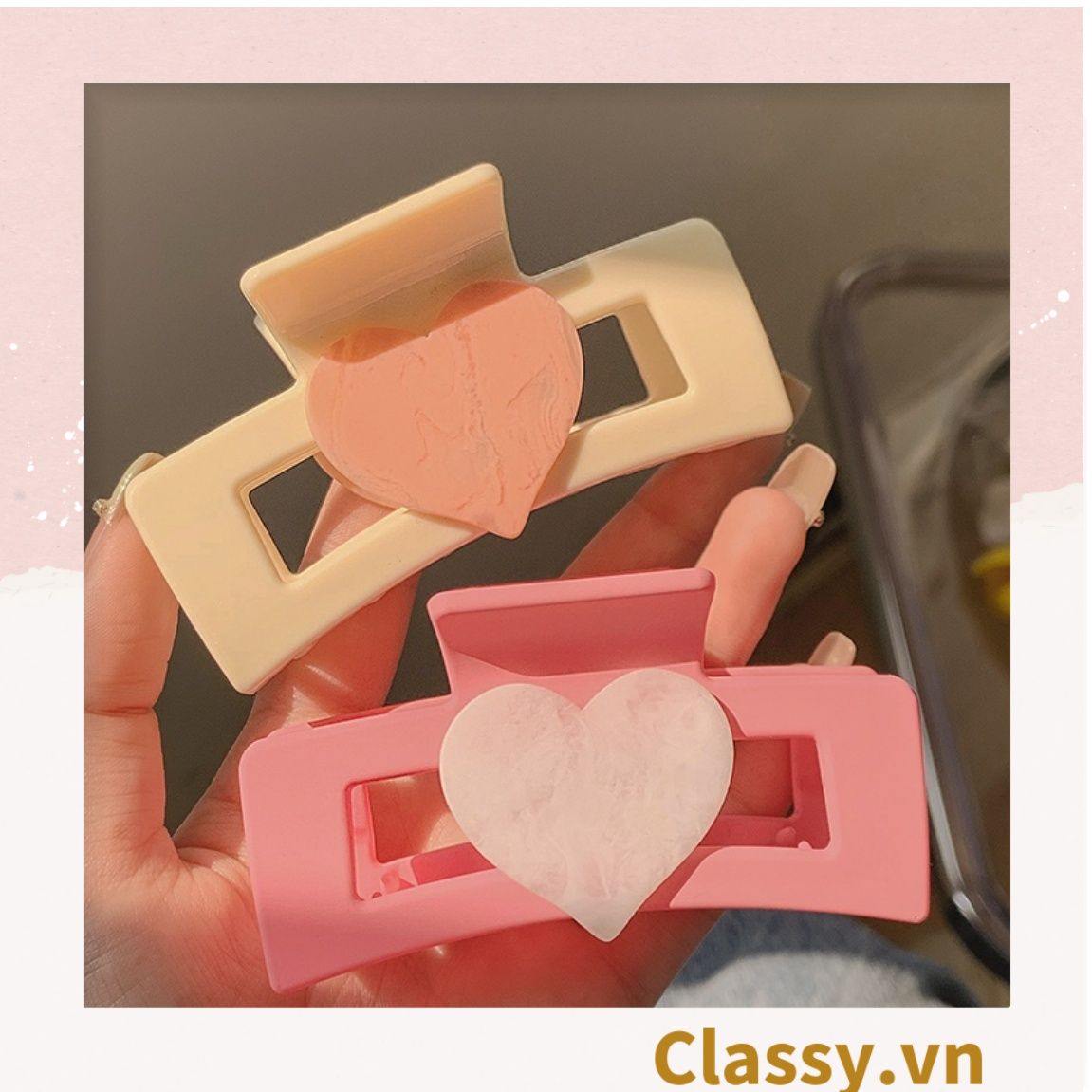Kẹp càng cua màu thạch pastel, dễ tạo kiểu, không gây rụng tóc PK1580