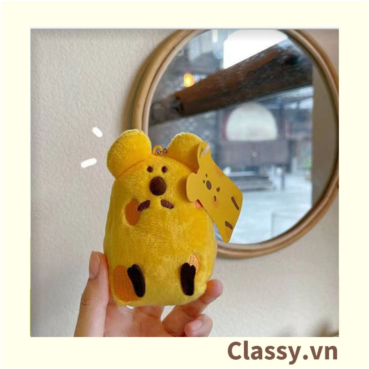 Classy Móc khóa gấu bông nhỏ xinh, móc khóa balo, phụ kiện thời trang PK1581