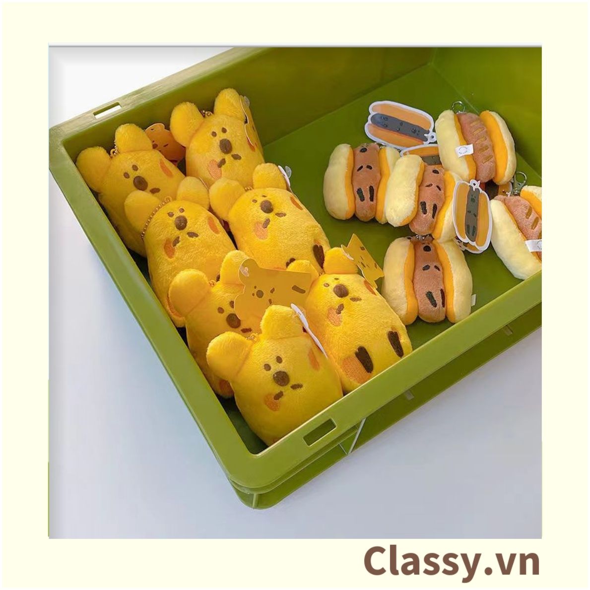 Classy Móc khóa gấu bông nhỏ xinh, móc khóa balo, phụ kiện thời trang PK1581