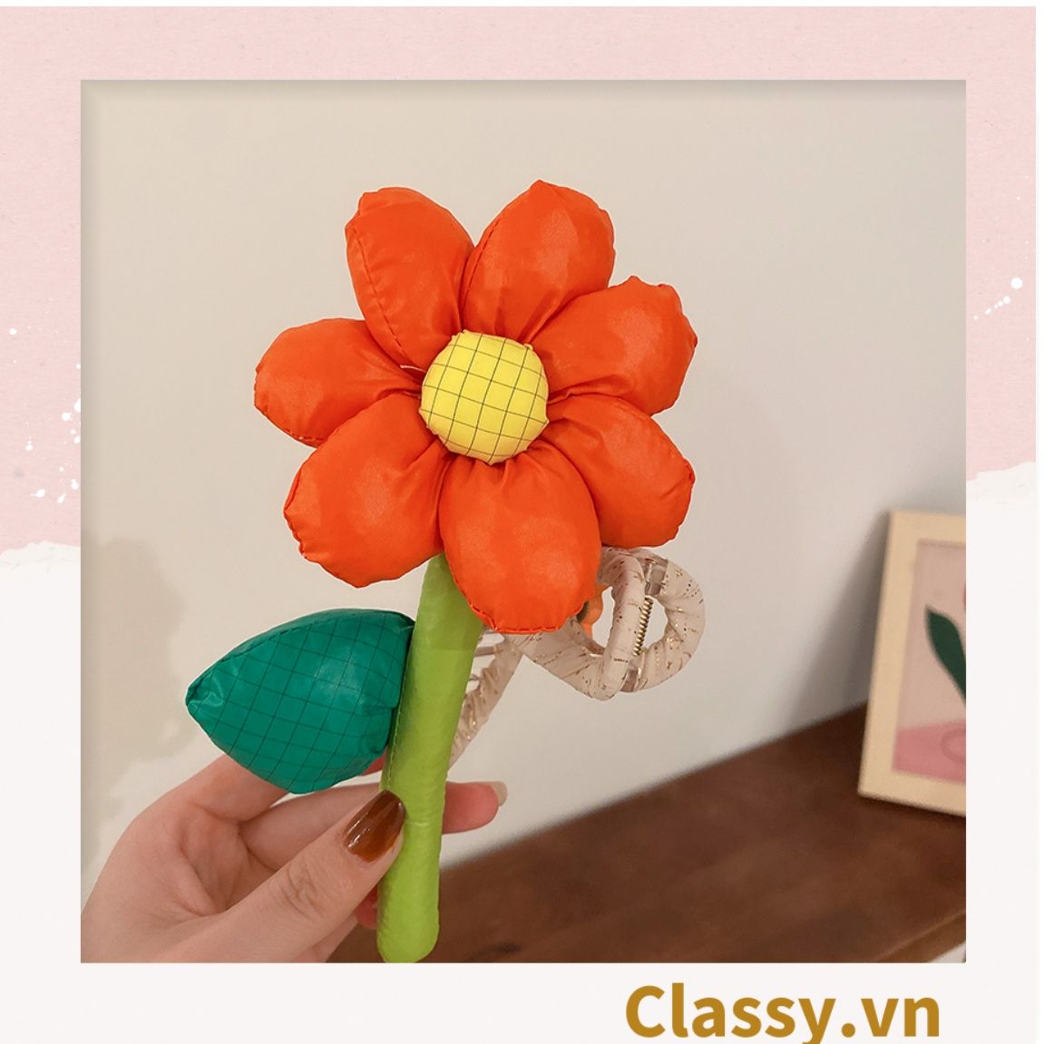  Classy Kẹp càng cua hình bông hoa độc đáo, dễ tạo kiểu, không gây rụng tóc PK1582 