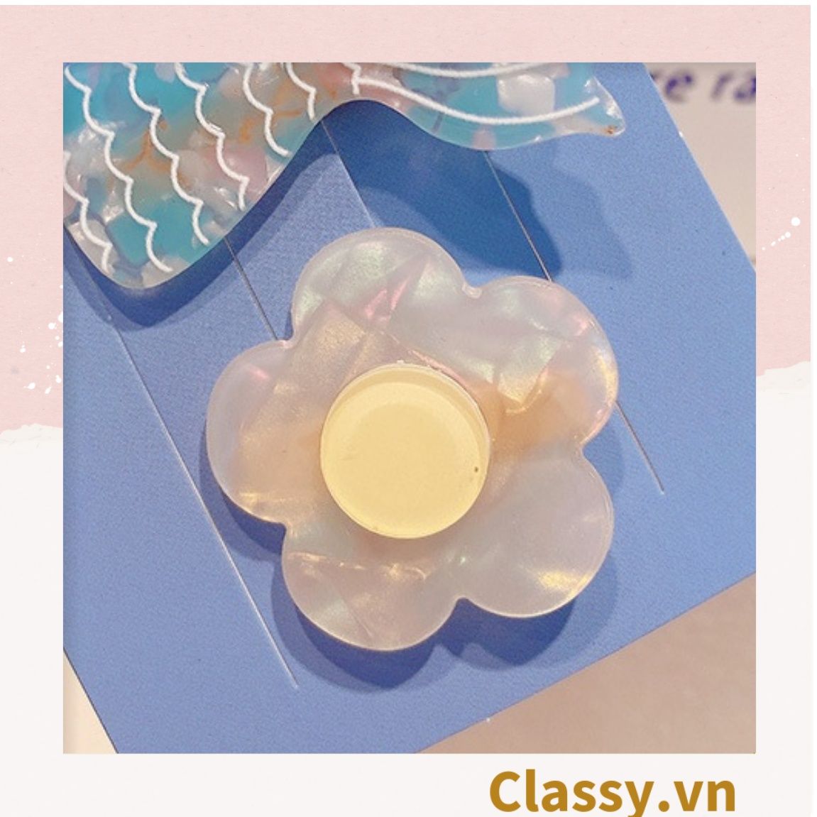 Classy Kẹp tóc mái kích thước 3.8cm, bông hoa nhỏ phụ kiện tóc dễ thương PK1586