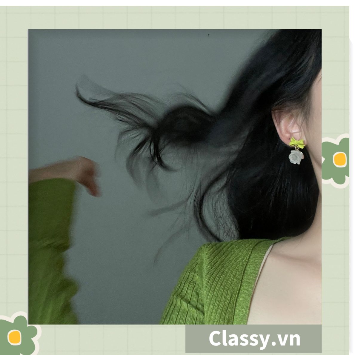 Classy Khuyên tai hoa nhiều kiểu dáng nữ tính siêu dễ thương PK1594