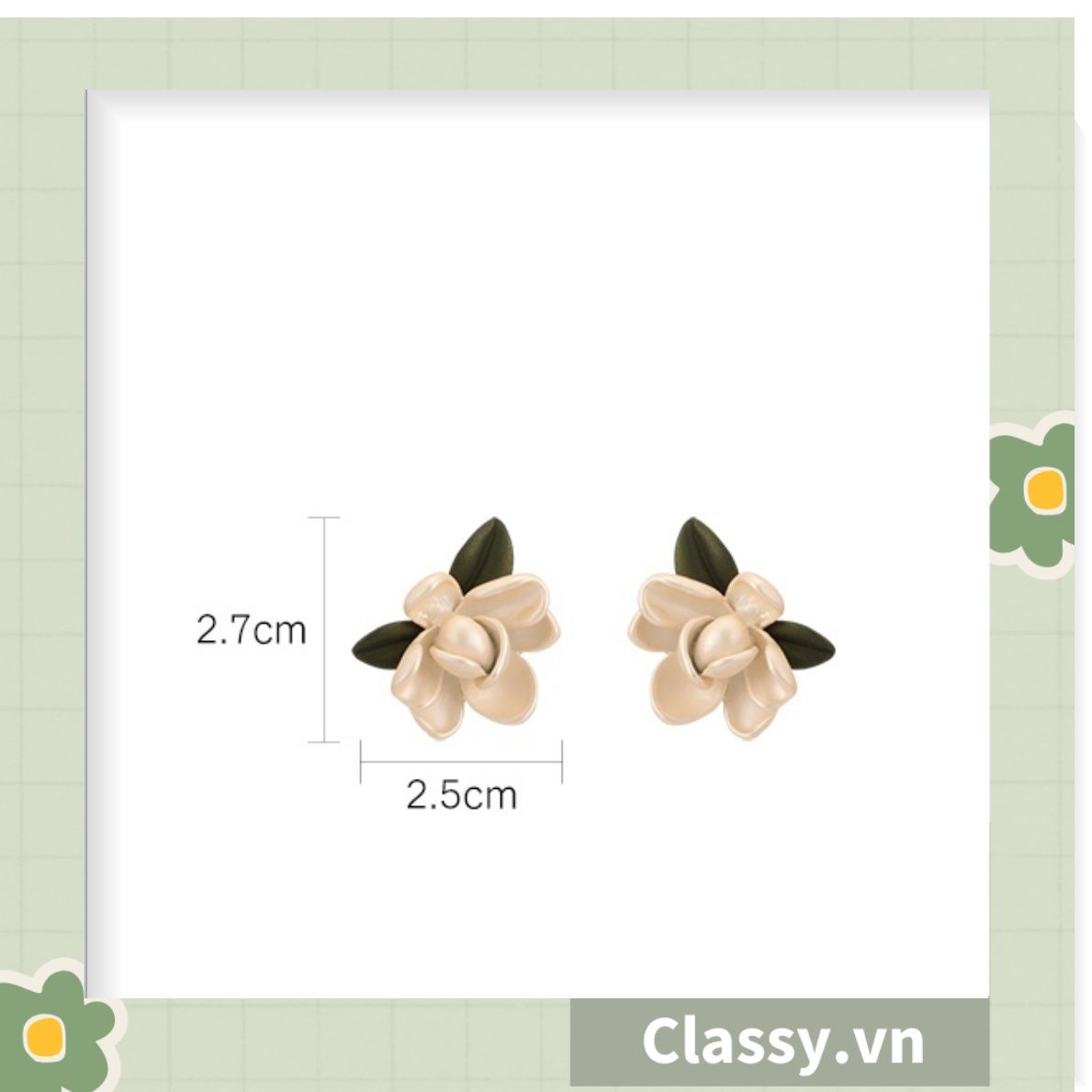 Classy Khuyên tai hoa nhiều kiểu dáng nữ tính siêu dễ thương PK1594