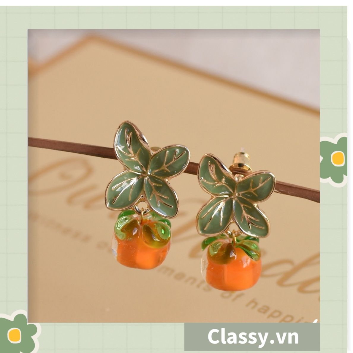 Classy Khuyên tai trái cây nhiều kiểu dáng nữ tính siêu dễ thương PK1595