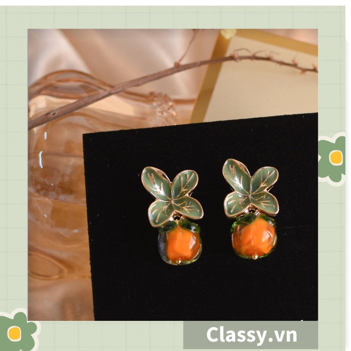 Classy Khuyên tai trái cây nhiều kiểu dáng nữ tính siêu dễ thương PK1595