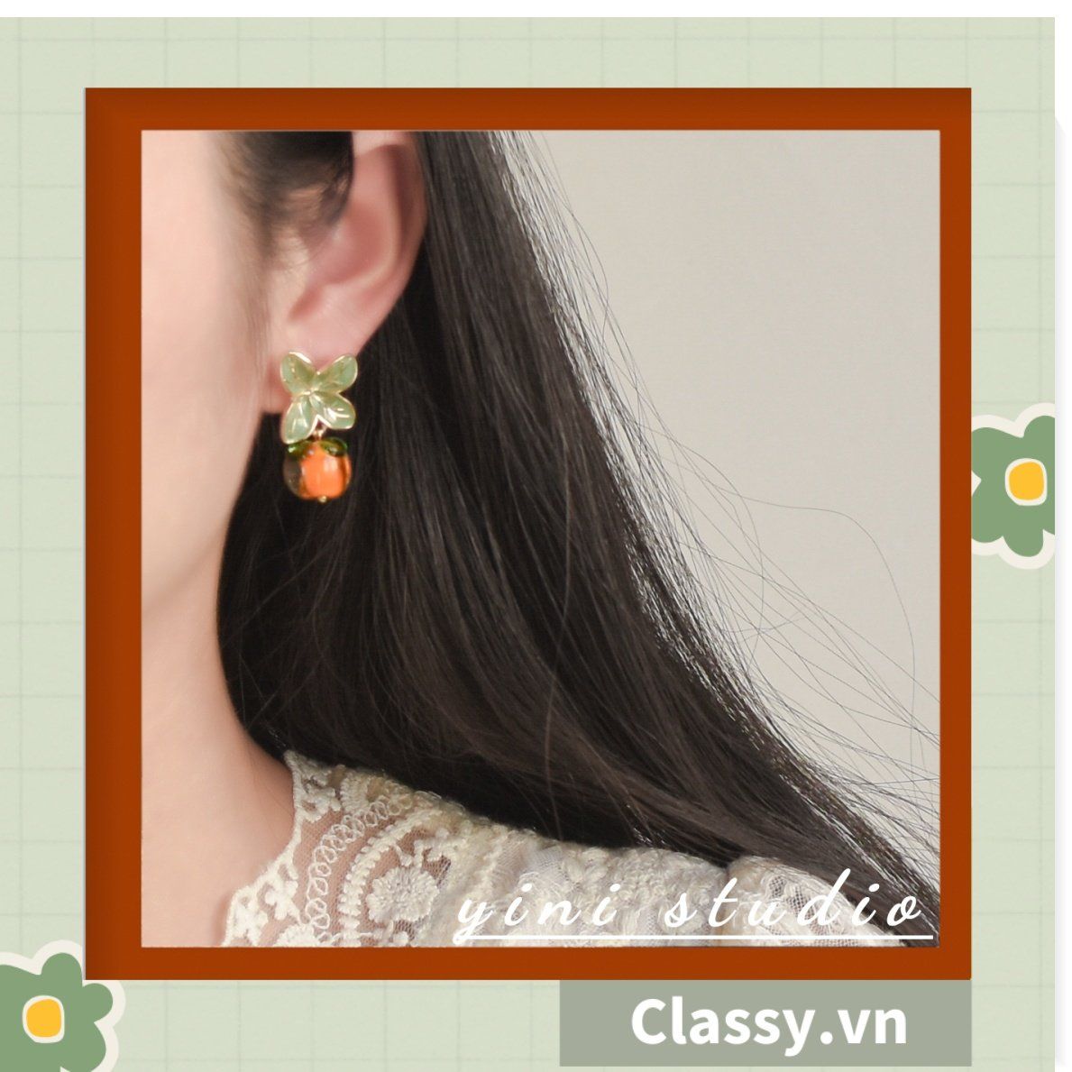 Classy Khuyên tai trái cây nhiều kiểu dáng nữ tính siêu dễ thương PK1595