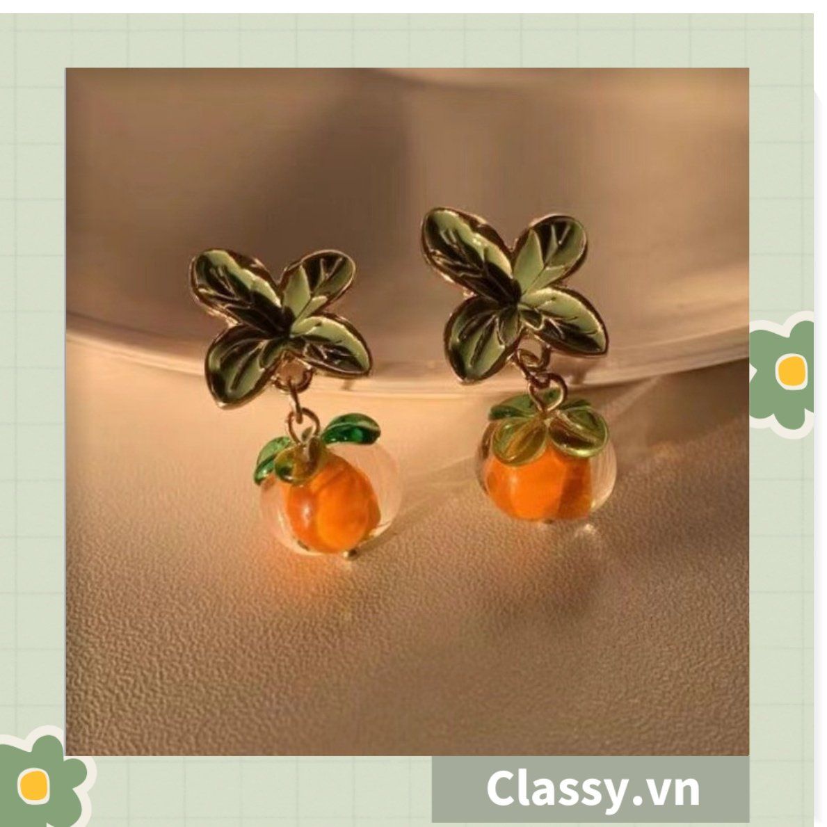 Classy Khuyên tai trái cây nhiều kiểu dáng nữ tính siêu dễ thương PK1595