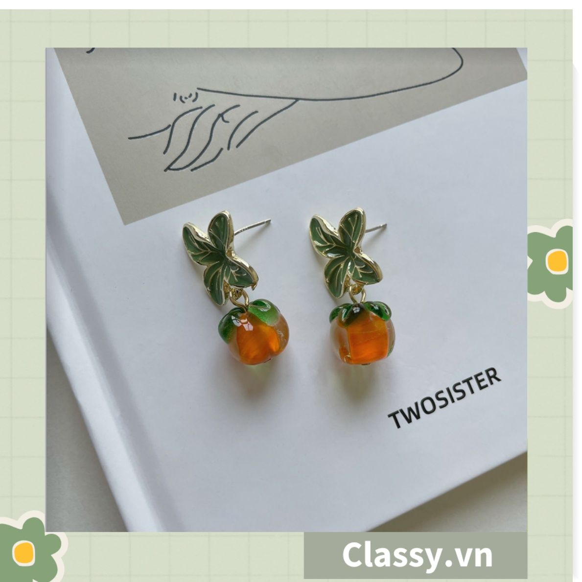 Classy Khuyên tai trái cây nhiều kiểu dáng nữ tính siêu dễ thương PK1595