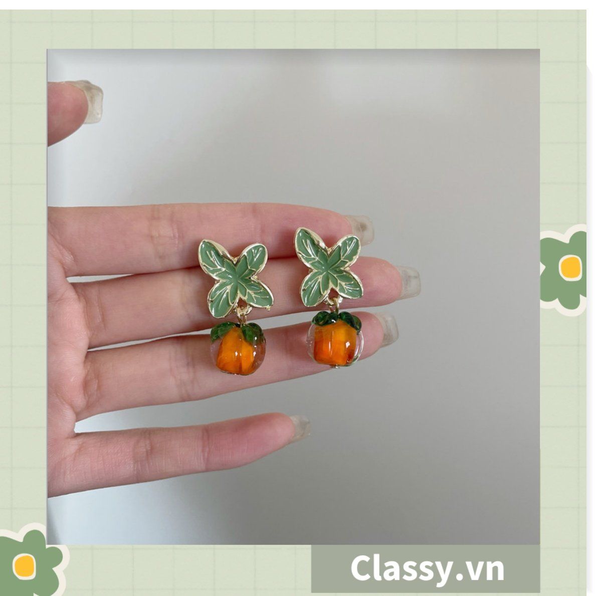 Classy Khuyên tai trái cây nhiều kiểu dáng nữ tính siêu dễ thương PK1595