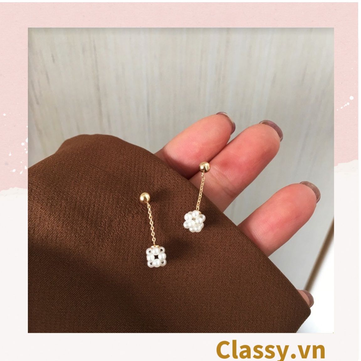  Classy Khuyên tai hoa nhiều kiểu dáng độc đáo dễ thương PK1599 