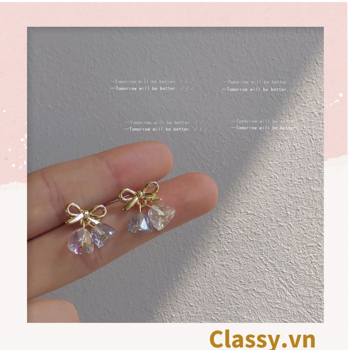  Classy Khuyên tai hoa độc đáo dễ thương PK1602 