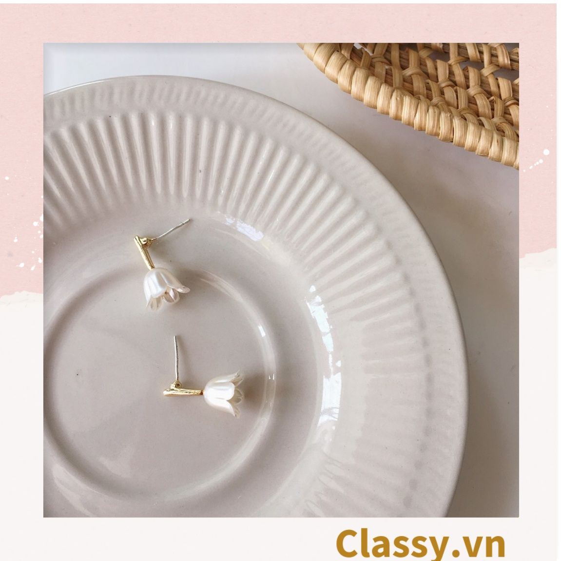 Classy Khuyên tai hoa độc đáo dễ thương PK1602