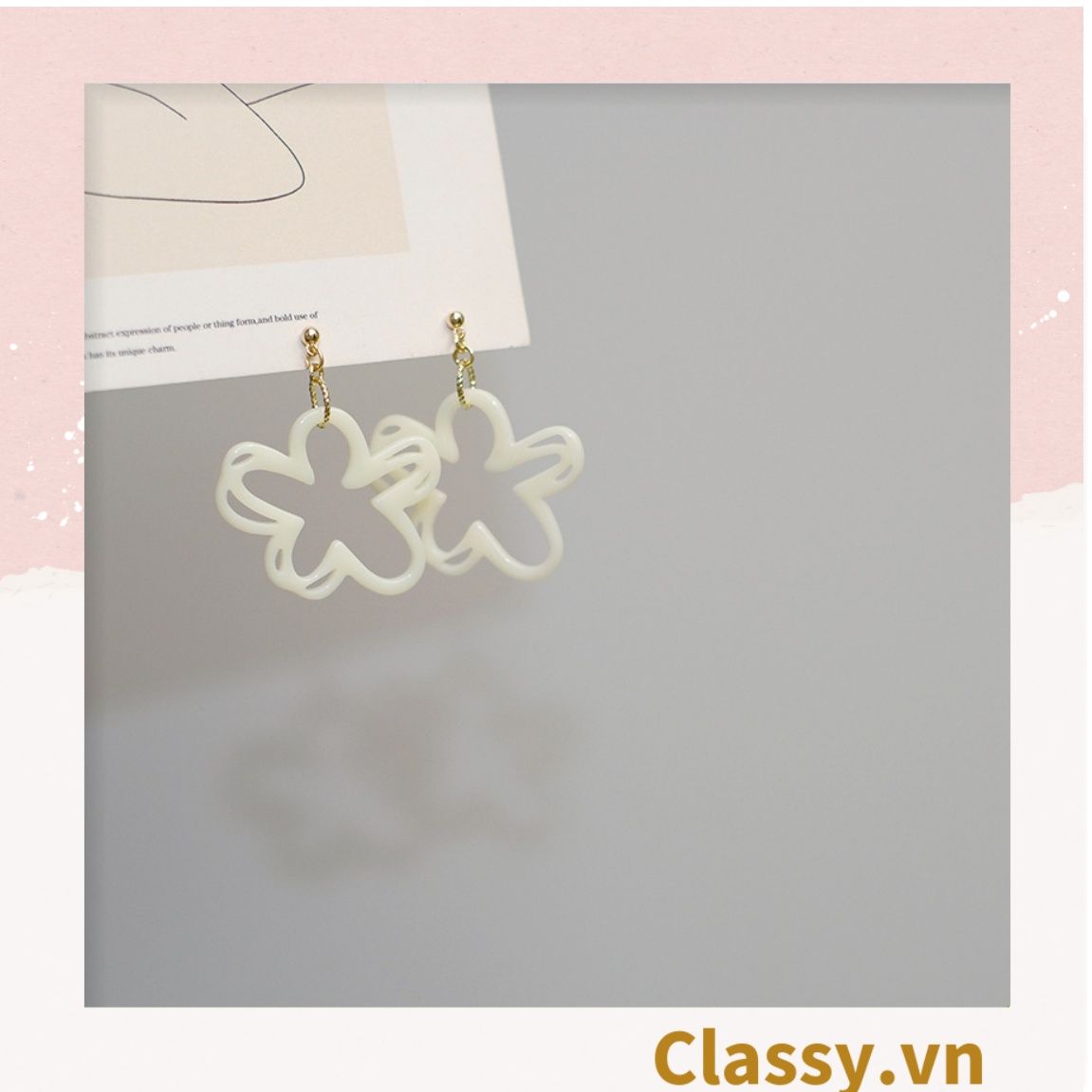 Classy Khuyên tai hoa độc đáo dễ thương PK1603