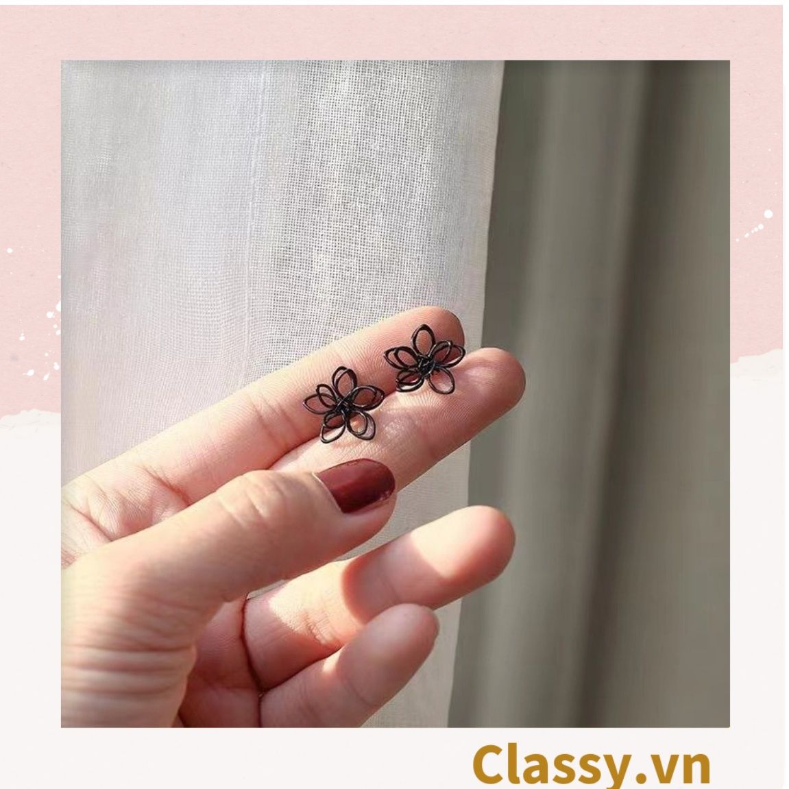  Classy Khuyên tai hoa độc đáo dễ thương PK1603 