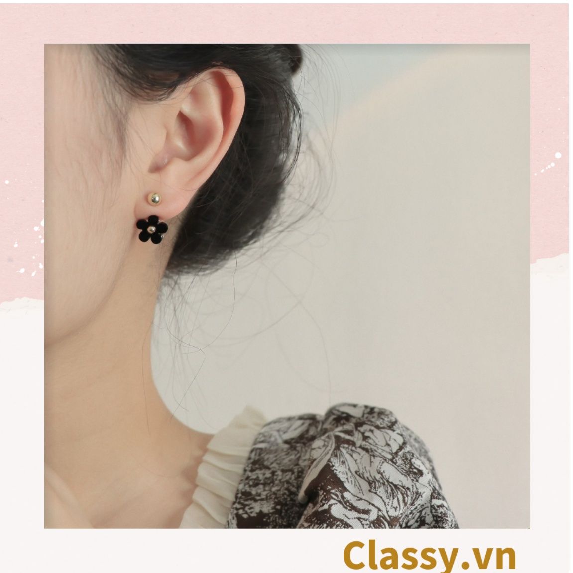 Classy Khuyên tai hoa độc đáo dễ thương PK1603