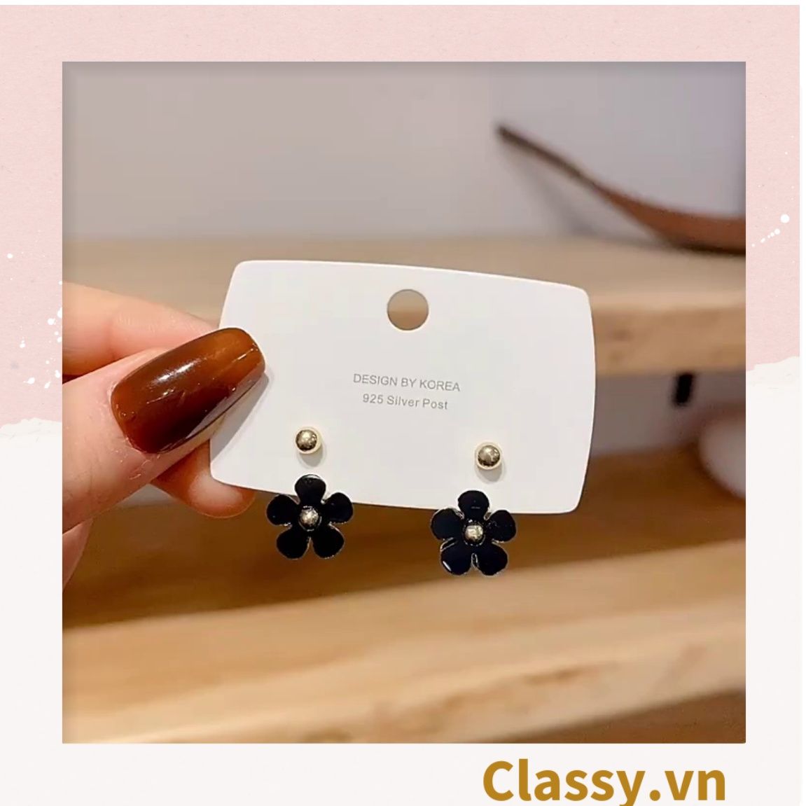 Classy Khuyên tai hoa độc đáo dễ thương PK1603
