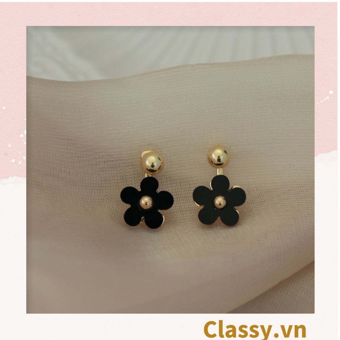 Classy Khuyên tai hoa độc đáo dễ thương PK1603
