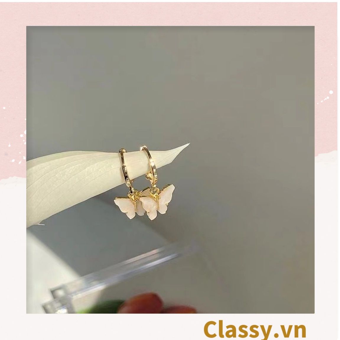  Classy Khuyên tai họa tiết bướm dễ thương PK1606 