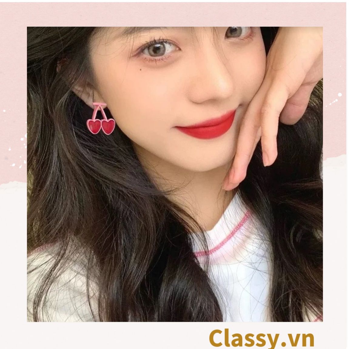 Classy Khuyên tai hoa kiểu dáng độc đáo dễ thương PK1608