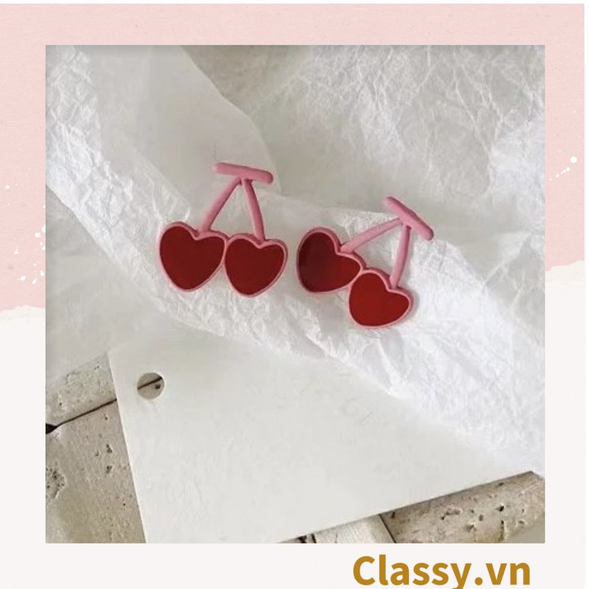 Classy Khuyên tai hoa kiểu dáng độc đáo dễ thương PK1608