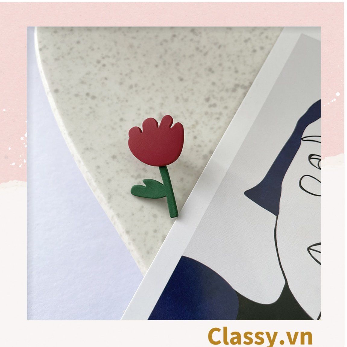 Classy Khuyên tai hoa kiểu dáng độc đáo dễ thương PK1608