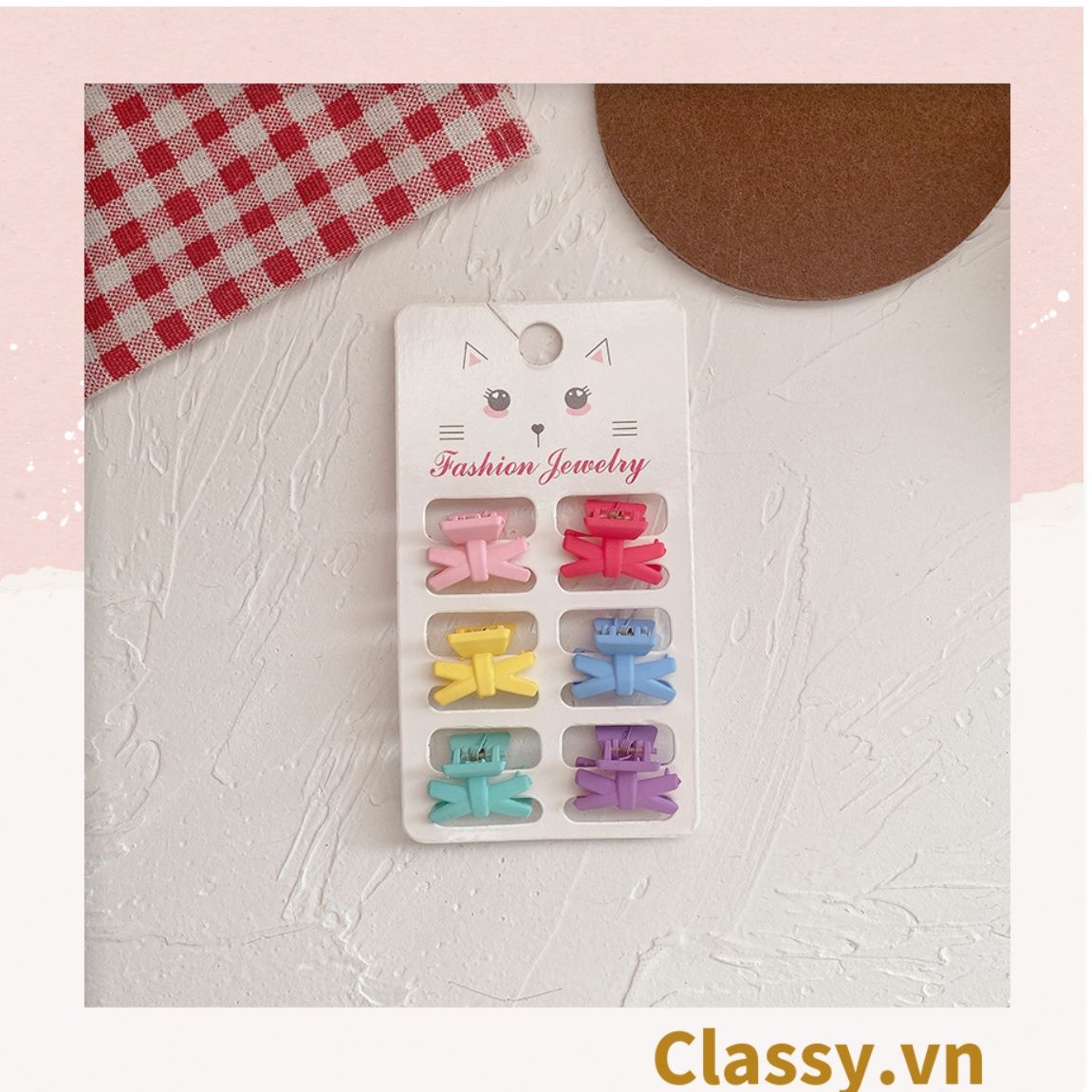 Classy Set 3 kẹp càng cua, kẹp tóc cỡ nhỏ nhiều kiểu dáng PK1610