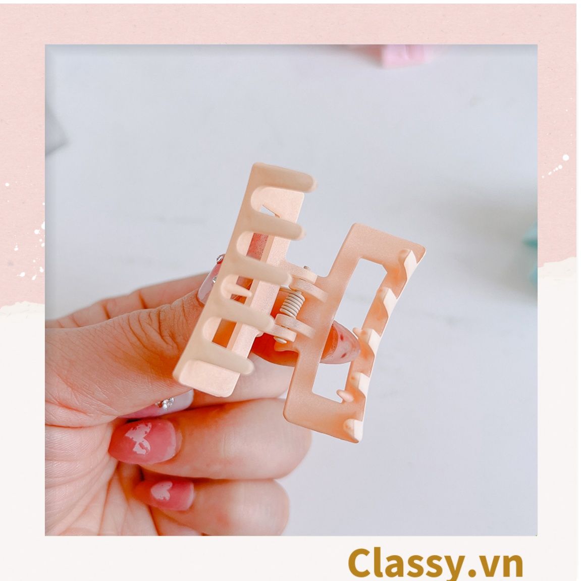  Classy Set 3 kẹp càng cua, kẹp tóc cỡ nhỏ nhiều kiểu dáng PK1610 