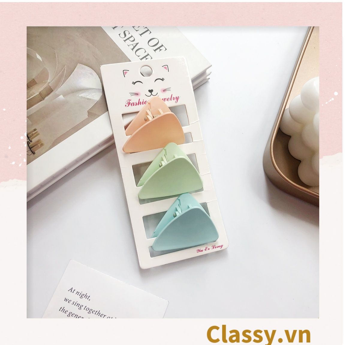 Classy Set 3 kẹp càng cua, kẹp tóc cỡ nhỏ nhiều kiểu dáng PK1610